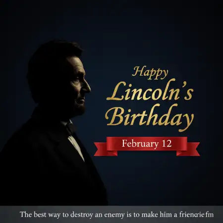 Lincolns Birthday Poster Design - Free Happy Lincolns Birthday Download