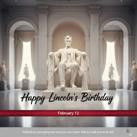 Lincolns Birthday Printable Greeting Card - Free Happy Lincolns Birthday Download