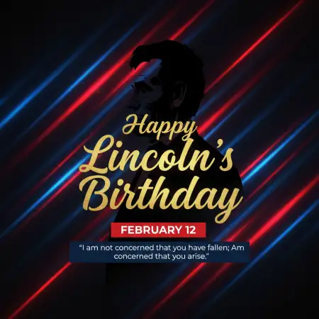 Lincolns Birthday Social Media Hashtags - Free Happy Lincolns Birthday Download