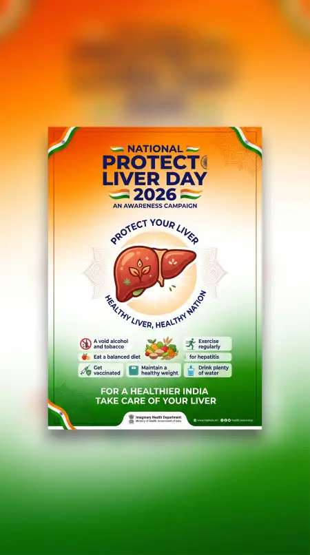 Liver Awareness Poster Hindi - Free National Protect Liver Day 2026 Download