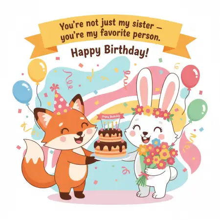 Long Distance Birthday Wishes For My Sister - Free Happy Birthday Download