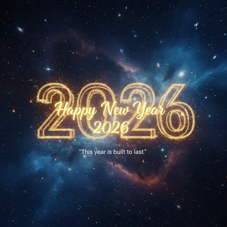 Free Long Happy New Year 2026 Wishes With Quote Background Download