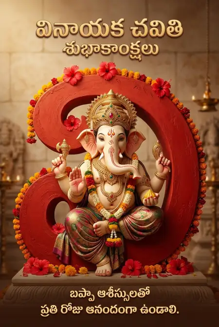 lord ganesha blessing wishes in telugu - Ganesh