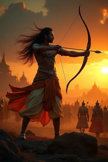 Lord Rama Bow Arrow 3D Realistic Render - Free Lord Rama With Bow And Arrow Download