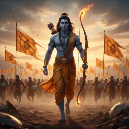 Lord Rama Bow Shooting Background Hd - Free Rama Background Download