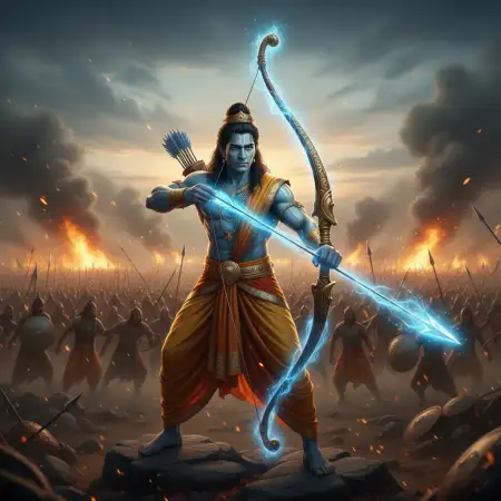 Lord Rama With Bow And Arrow Background - Free Rama Background Download