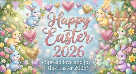 Free Love Themed Easter 2026 Messages Image Download