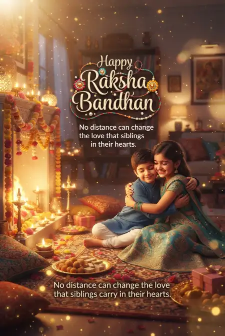 Free Loving Raksha Bandhan Messages For Siblings Image Download