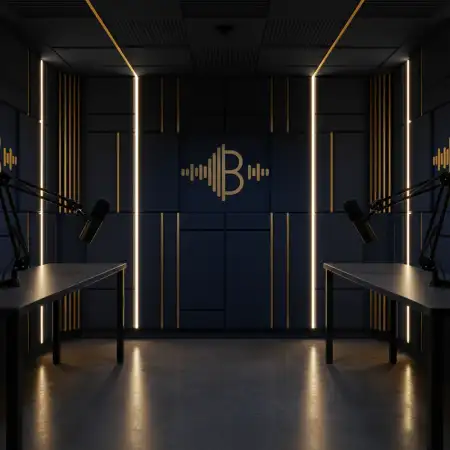 Luxury Podcast Studio Background Design - Free Podcast Studio Background Download