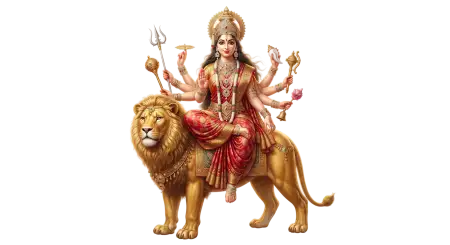maa durga black and gold art png