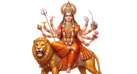 maa durga digital painting png transparent