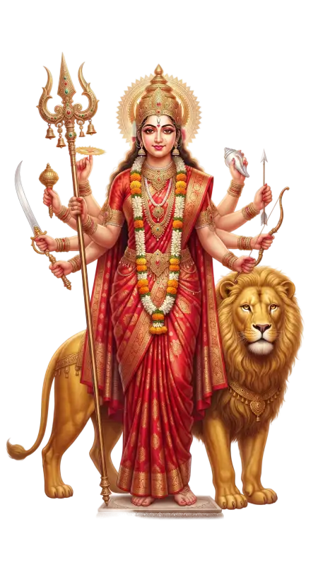 maa durga full body png high quality