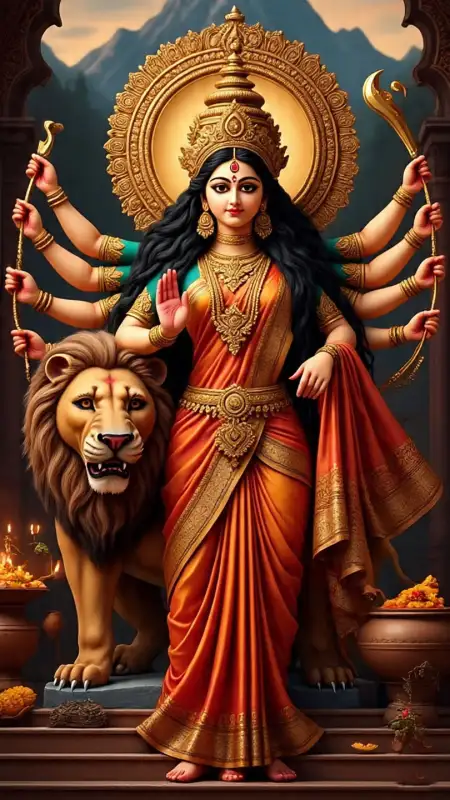 Maa Durga Photo Vector Art Free - Free Maa Durga Photo Download