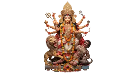 maa durga puja pandal idol png hd