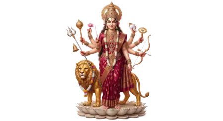 maa durga silhouette png transparent