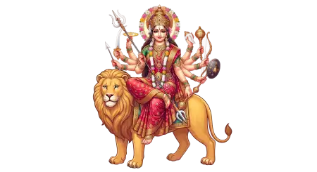 maa durga vector illustration png hd