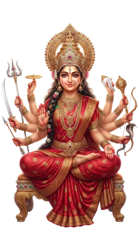 maa kushmanda eight arms png transparent