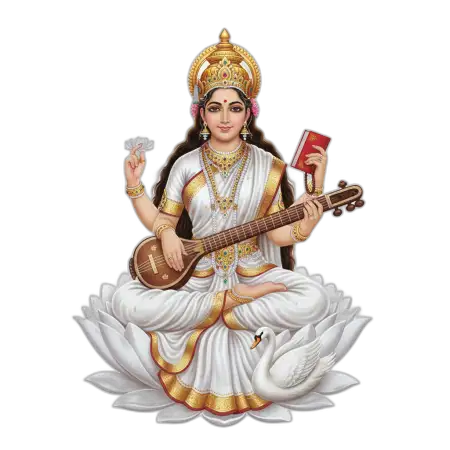 Maa Saraswati Png For Basant Panchami - Free Png Download