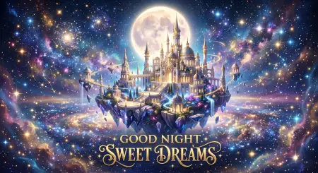 Free Magical Good Night Sweet Dreams Wallpaper Image Download