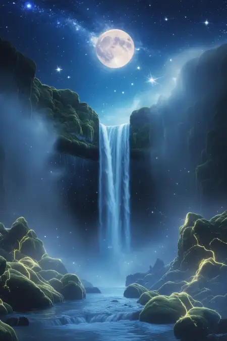 Magical Waterfall Background For Fantasy Edits - Free Waterfall Background Download