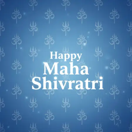 Maha Shivratri Wishes With Blue Theme Design - Free Maha Shivratri Wishes Download
