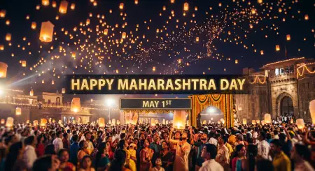 Maharashtra Day 2026 Golden Theme Wallpaper Hd - Free Happy Maharashtra Day 2026 Download