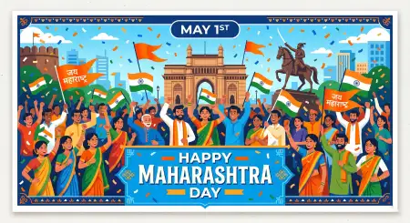 Maharashtra Day 2026 Hd Illustration For Website - Free Happy Maharashtra Day 2026 Download