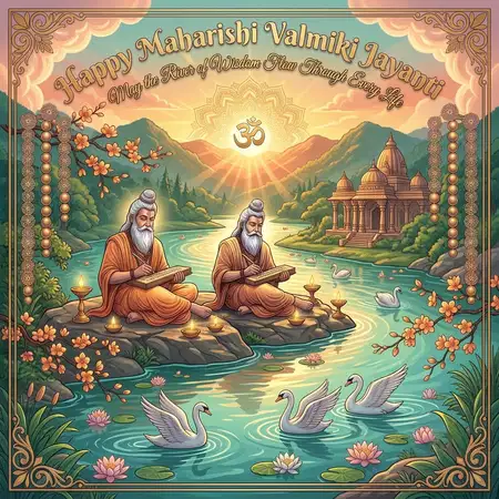 maharishi valmiki jayanti 2026 valmiki rishi artwork - Happy Maharishi Valmiki Jayanti 2026