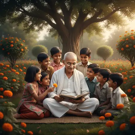 Mahatma Gandhi Inspirational Poster Background - Free Mahatma Gandhi Background Download