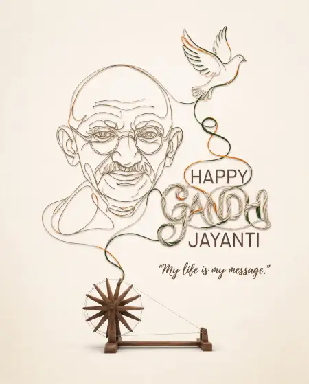 mahatma gandhi jayanti images 2026