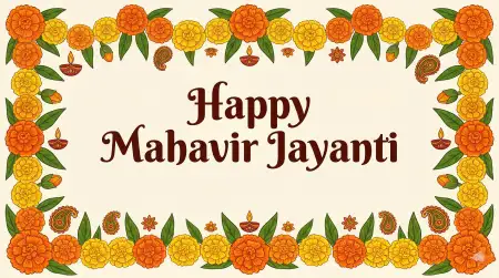 Mahavir Jayanti 2026 Greeting Images With Jain Quotes - Free Happy Mahavir Jayanti 2026 Download