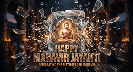 Mahavir Jayanti 2026 Hd Banner With Lord Mahavir Portrait - Free Happy Mahavir Jayanti 2026 Download