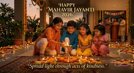 Mahavir Jayanti 2026 Wishes For Children - Free Mahavir Jayanti 2026 Wishes Download