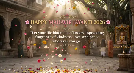 Mahavir Jayanti 2026 Wishes For Greeting Messages - Free Mahavir Jayanti 2026 Wishes Download