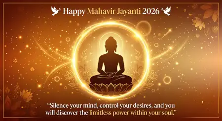 Mahavir Jayanti 2026 Wishes For Mindfulness - Free Mahavir Jayanti 2026 Wishes Download