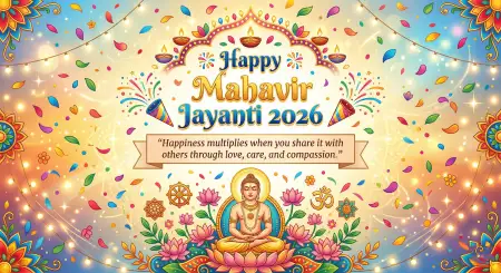 Mahavir Jayanti 2026 Wishes For Posters - Free Mahavir Jayanti 2026 Wishes Download