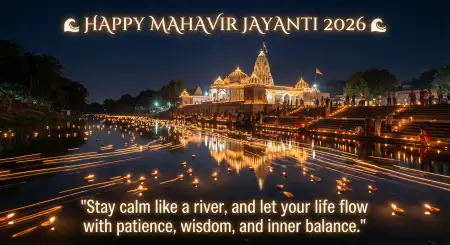Mahavir Jayanti 2026 Wishes With Quotes Of Mahavir - Free Mahavir Jayanti 2026 Wishes Download