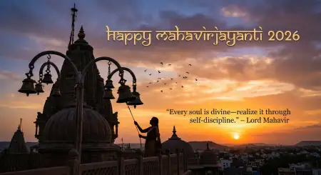 Mahavir Jayanti 2026 Wishes With Spiritual Captions - Free Mahavir Jayanti 2026 Wishes Download
