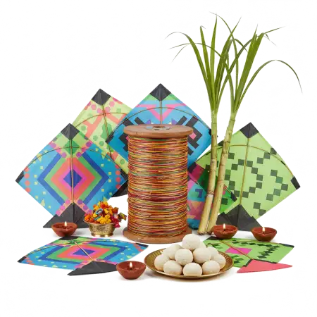 Free Makar Sankranti Festive Border Png PNG Image Download