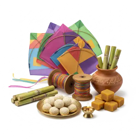 Makar Sankranti Minimal Design Png - Free Png Design Download