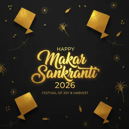 Free Makar Sankranti Wishes Aesthetic Image 2026 Background Download