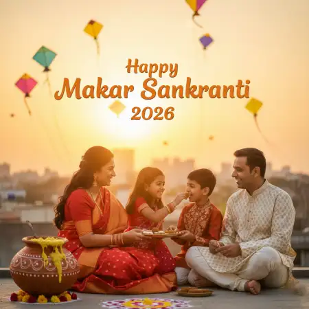 Free Makar Sankranti Wishes Best Greetings 2026 Background Download