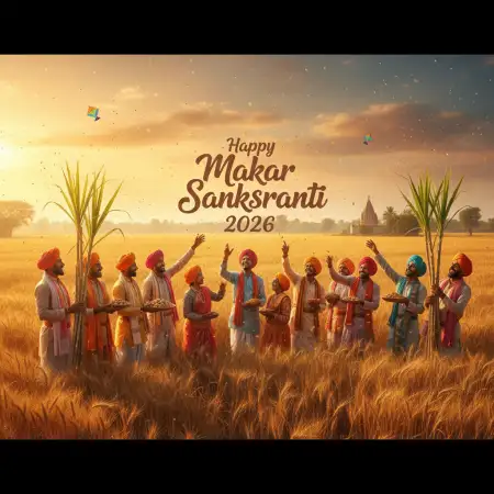 Free Makar Sankranti Wishes Brand Promotion 2026 Background Download