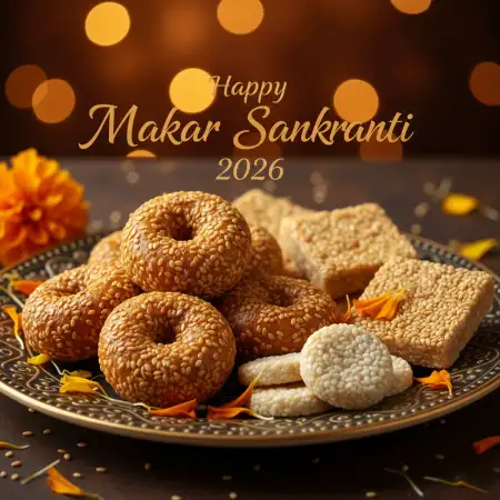 Free Makar Sankranti Wishes Celebration Image 2026 Background Download