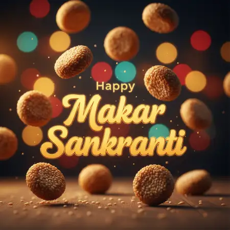 Free Makar Sankranti Wishes Colorful Kite Theme 2026 Background Download