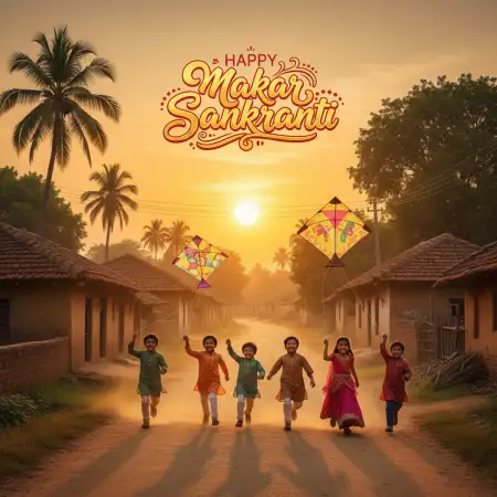 Free Makar Sankranti Wishes In Marathi 2026 Background Download