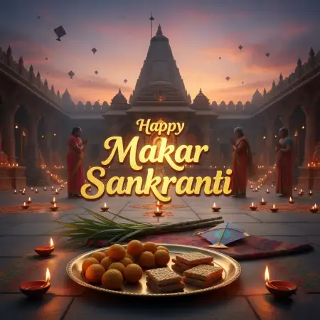 Free Makar Sankranti Wishes In Telugu 2026 Background Download