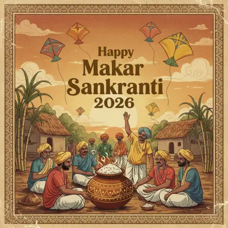 makar sankranti wishes poster 2026