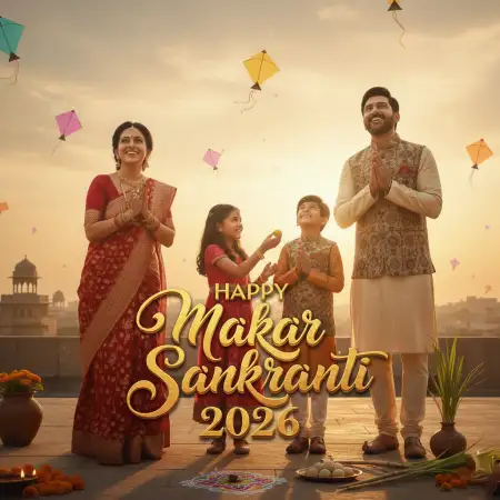 Free Makar Sankranti Wishes Sun Transition Makar Rashi 2026 Background Download