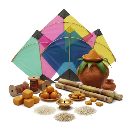 Free Makar Sankranti Wishes Transparent Png PNG Image Download